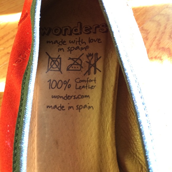 Red Suede Wonders Wedge Heels - Picture 6 of 7